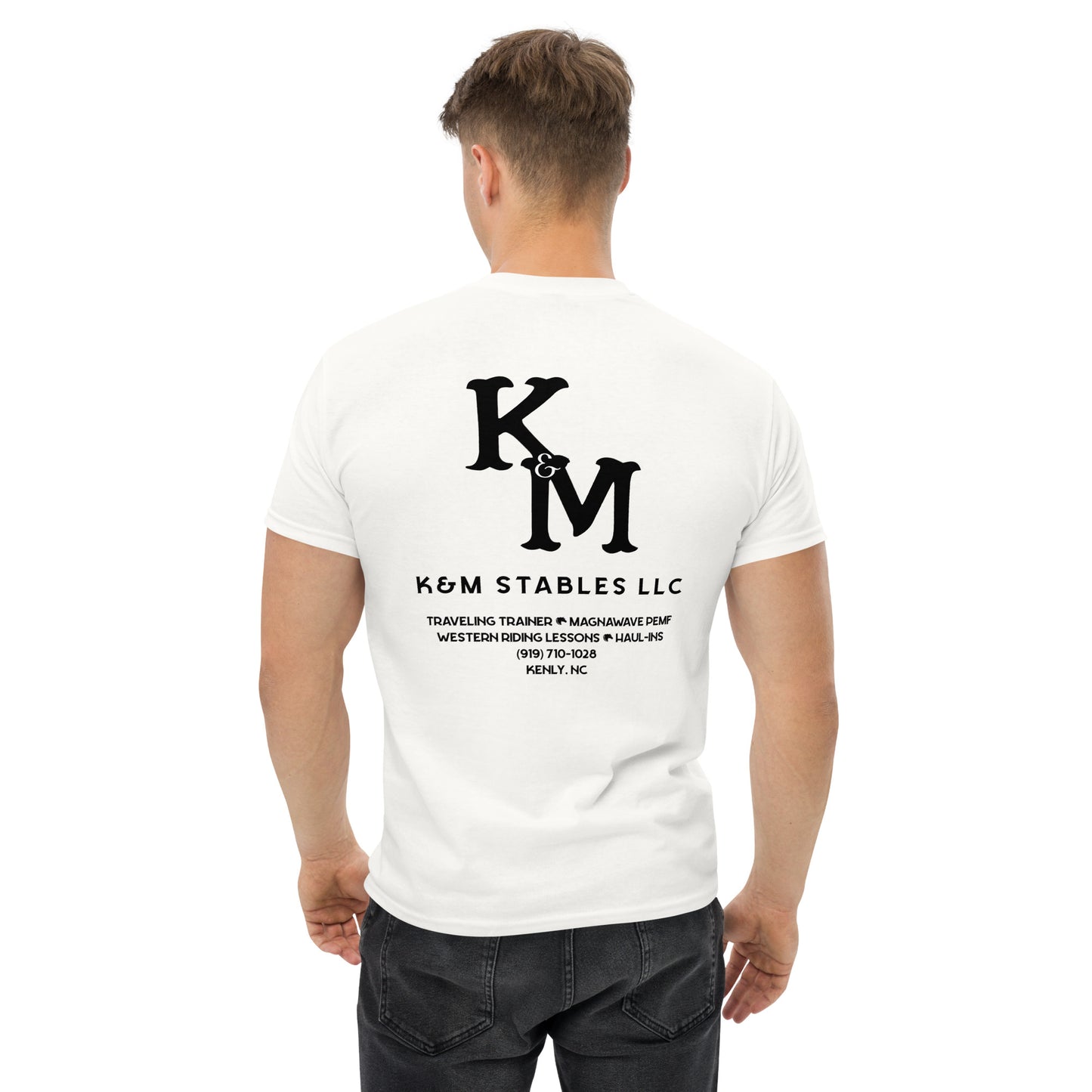 K&M Stables LLC Black Logo Men's classic tee