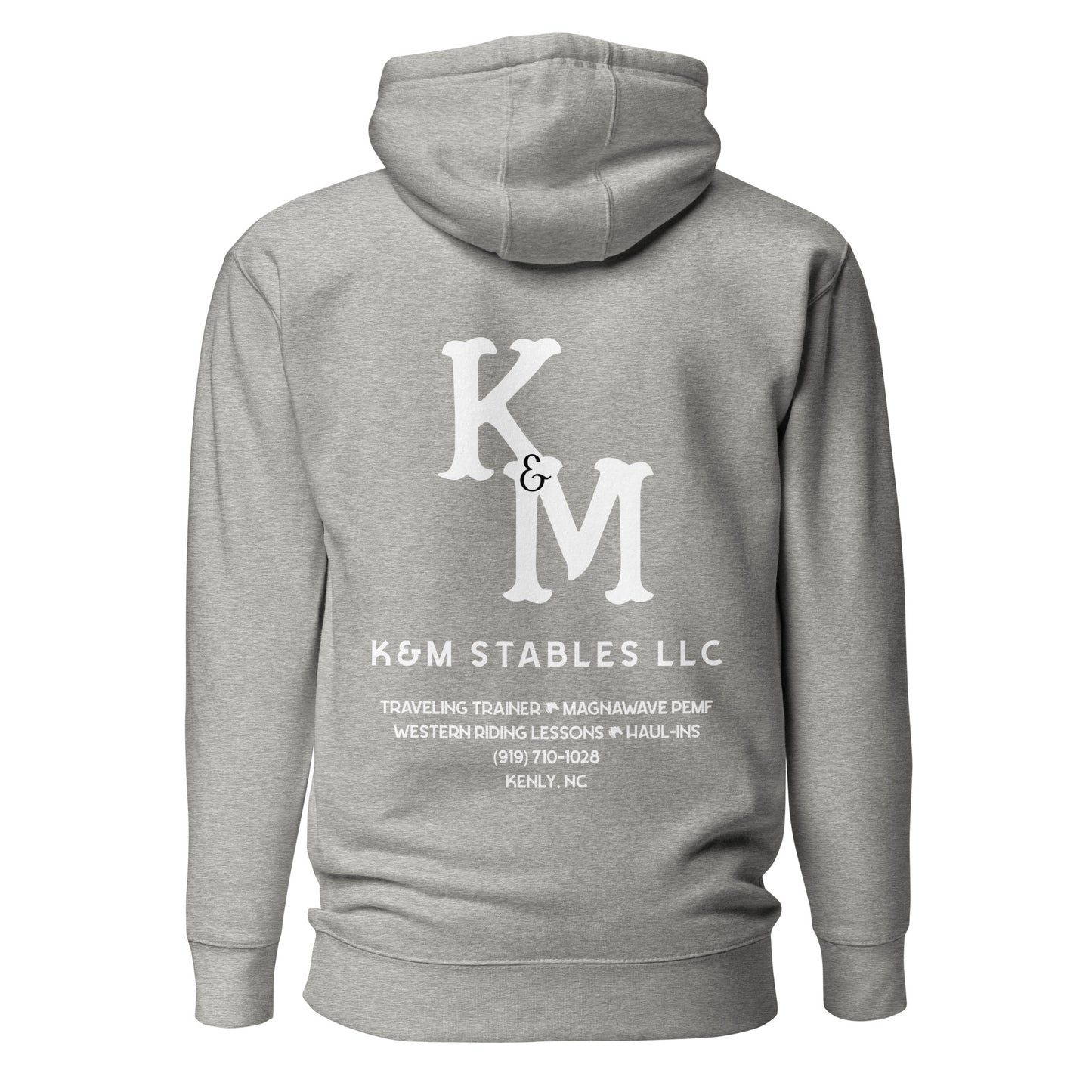 K&M Stables LLC White Logo Unisex Hoodie