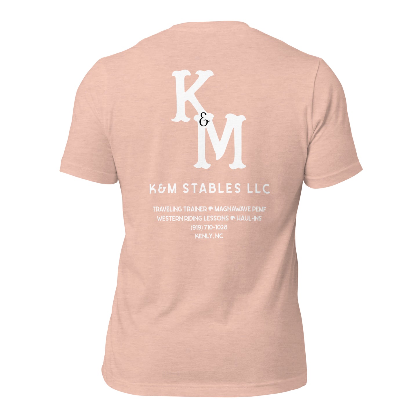K&M Stables LLC White Logo Unisex t-shirt