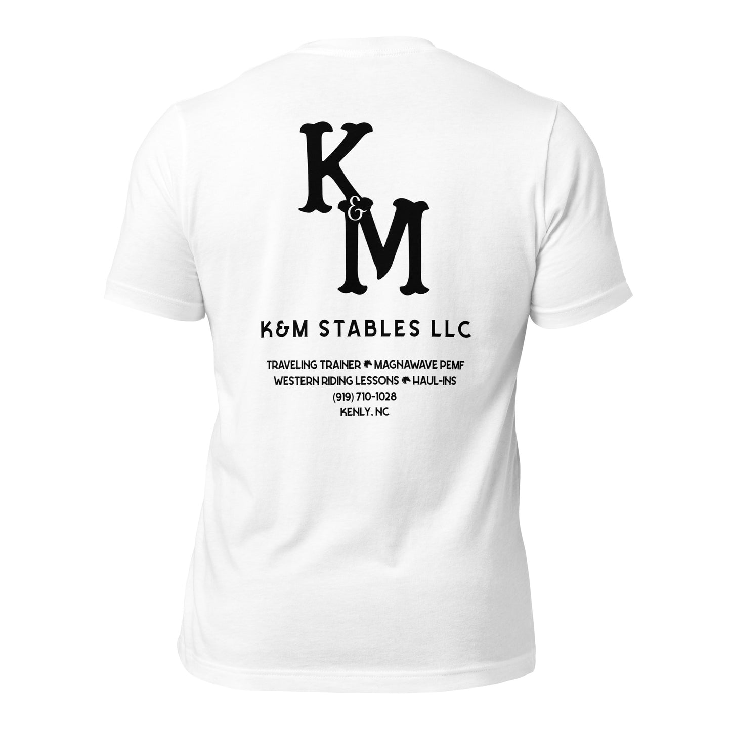 K&M Stables LLC Black Logo Unisex t-shirt
