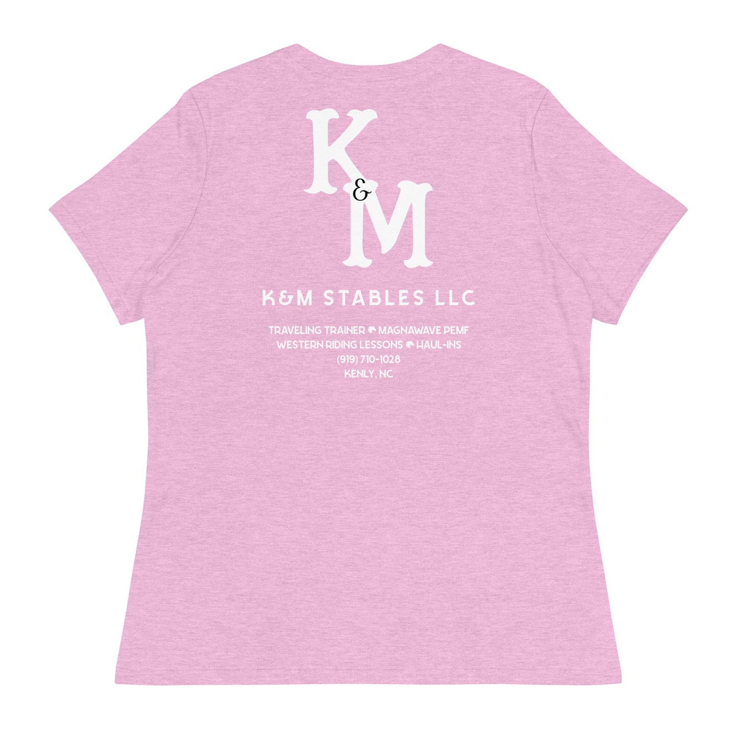 K&M Stables LLC White Logo Women's Relaxed T-Shirt